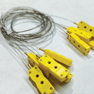 1mm k Type Thermocouple, 1 Mtr.Long With Connectors-2